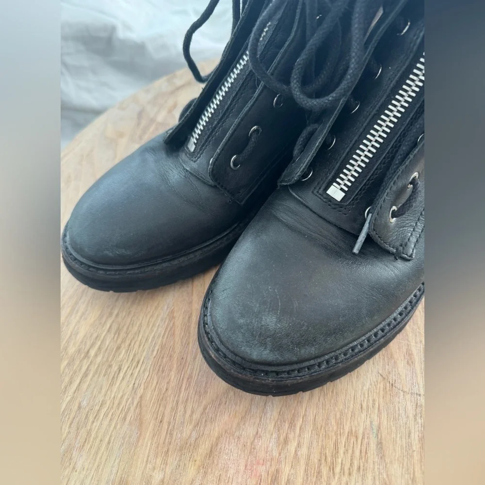RAG & BONE Cannon Leather Combat Lace Up Boots Size 6 (euro 36.5) - Picture 7 of 10